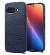 Противоударен Силиконов Калъф за Google Pixel 9A, Spigen Liquid Air Case, Син (10)