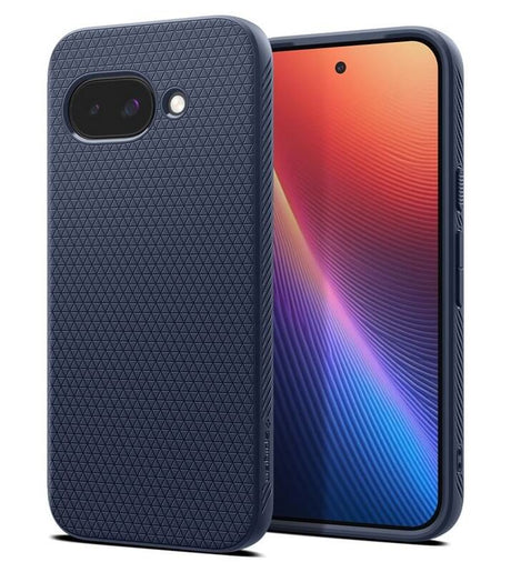 Противоударен Силиконов Калъф за Google Pixel 9A, Spigen Liquid Air Case, Син (10)