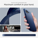 Противоударен Силиконов Калъф за Google Pixel 9A, Spigen Liquid Air Case, Син (10)