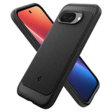 Magsafe Противоударен Калъф за Google Pixel 9A, Spigen Rugged Armor Magsafe Case, Черен (7)