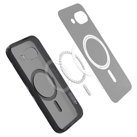 Magsafe Противоударен Калъф за Google Pixel 9A Spigen Ultra Hybrid Frost Case, Черен (6)