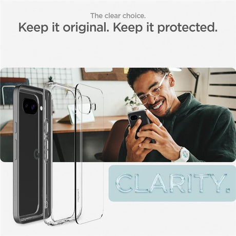 Противоударен Калъф за Google Pixel 9A, Spigen Ultra Hybrid Case, Прозрачен (9)