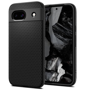 Противоударен Силиконов Калъф за Google Pixel 9A, Spigen Liquid Air Case, Черен
