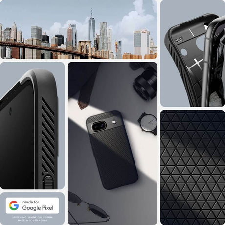 Противоударен Силиконов Калъф за Google Pixel 9A, Spigen Liquid Air Case, Черен (8)