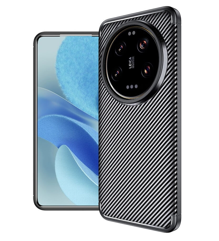 Силиконов Калъф за Xiaomi 15 Ultra, New Carbon Case, Черен