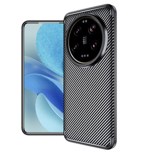 Силиконов Калъф за Xiaomi 15 Ultra, New Carbon Case, Черен