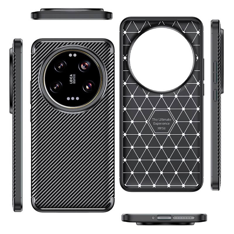 Силиконов Калъф за Xiaomi 15 Ultra, New Carbon Case, Черен (9)