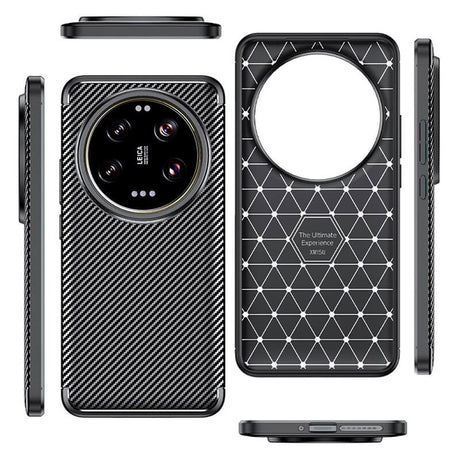 Силиконов Калъф за Xiaomi 15 Ultra, New Carbon Case, Черен (9)