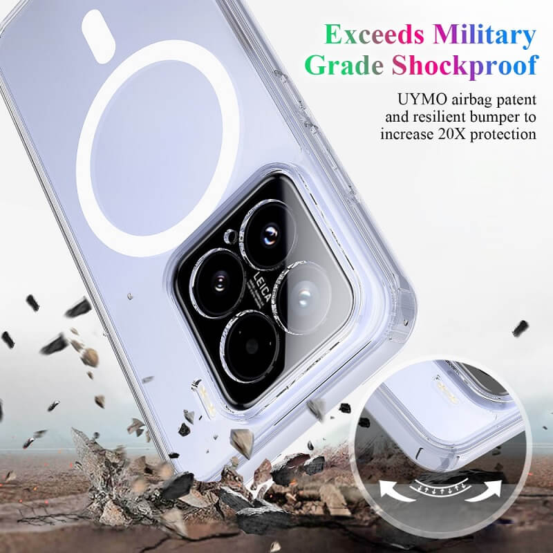 Magsafe Калъф за Xiaomi 15 Pro, Magnetic Acrylic Clear Case, Прозрачен (6)