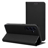 Луксозен Калъф за Xiaomi Redmi Note 14 4G, Luna Book Case, Черен (2)