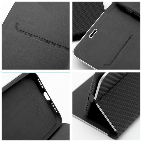 Луксозен Калъф за Xiaomi Redmi Note 14 4G, Luna Book Case, Черен (5)