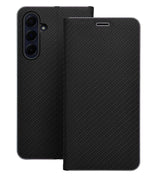 Луксозен Калъф за Xiaomi Redmi Note 14 4G, Luna Book Case, Черен