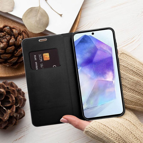 Луксозен Калъф за Xiaomi Redmi Note 14 4G, Luna Book Case, Черен (7)
