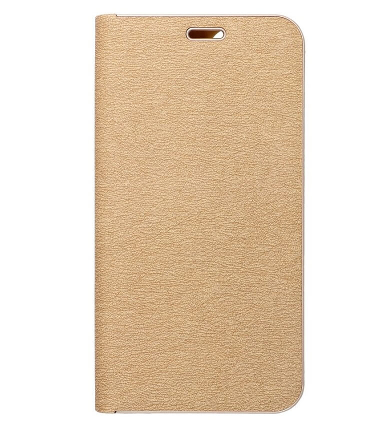 Луксозен Калъф за Xiaomi Redmi Note 14 4G, Luna Book Case, Златист