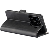 Кожен Калъф с Джобове за Xiaomi 15 Pro, Wallet Book Case, Черен (5)