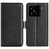 Кожен Калъф с Джобове за Xiaomi 15, Wallet Book Case, Черен (3)
