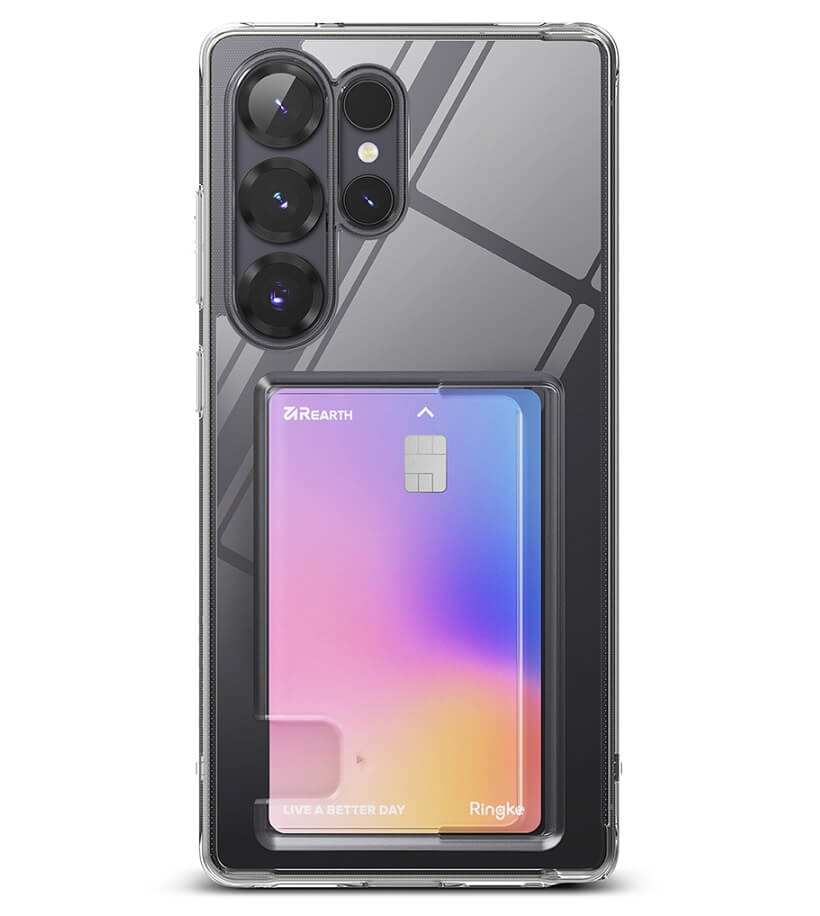 Калъф с Джоб за Карти за Samsung S25 Ultra, Ringke Fusion Card Case, Прозрачен (3)