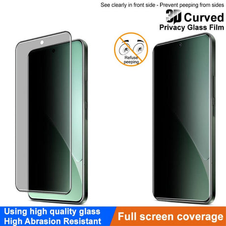 Затъмняващ Протектор за Xiaomi 15 Pro, Imak Privacy Anti-Spy Glass, Черен (4)