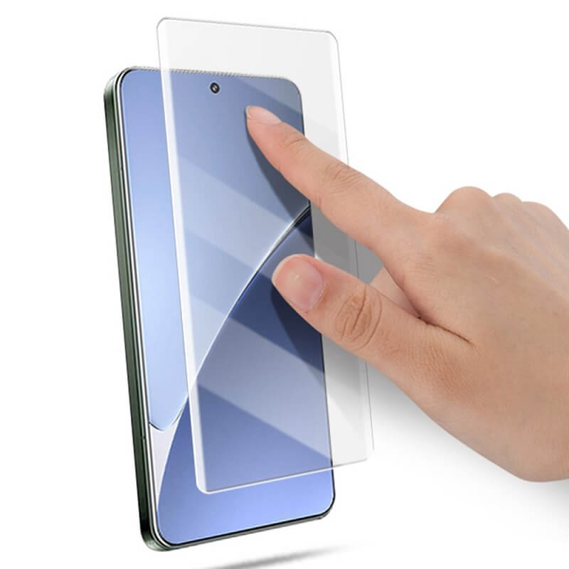Стъклен Протектор с UV лепило за Xiaomi 15 Pro, UV 3D Glass, Прозрачен (4)