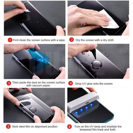 Стъклен Протектор с UV лепило за Xiaomi 15 Pro, UV 3D Glass, Прозрачен (7)