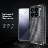 Силиконов Калъф за Xiaomi 15 Pro, New Carbon Case, Черен (2)