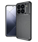 Силиконов Калъф за Xiaomi 15 Pro, New Carbon Case, Черен