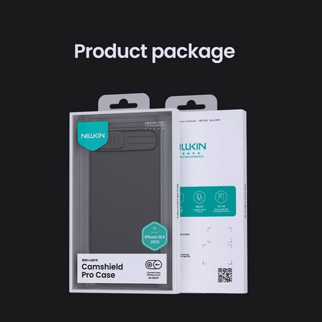 Калъф с Плъзгач за Камера за iPhone 17e/ 16e, Nillkin CamShield Pro Case, Черен (11)