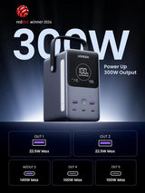 Външна Батерия-Станция, Ugreen PB770 300W PD/QC3.0 48000 mAh, Сив (2)