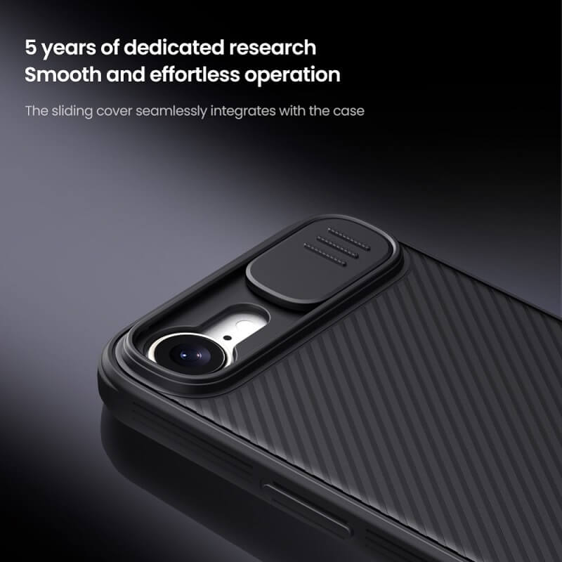 Калъф с Плъзгач за Камера за iPhone 17e/ 16e, Nillkin CamShield Pro Case, Черен (7)