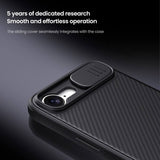 Калъф с Плъзгач за Камера за iPhone 17e/ 16e, Nillkin CamShield Pro Case, Черен (7)