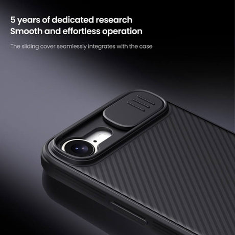 Калъф с Плъзгач за Камера за iPhone 17e/ 16e, Nillkin CamShield Pro Case, Черен (7)