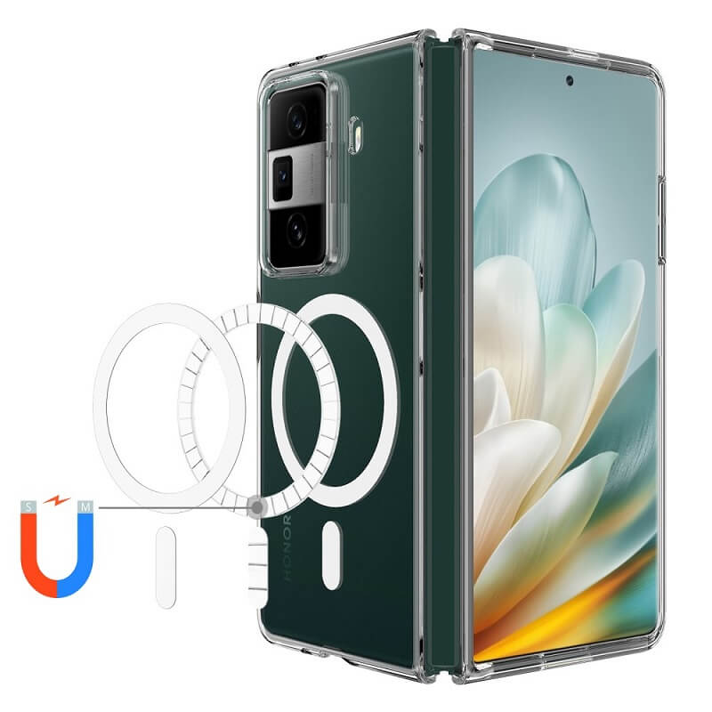 Magsafe Калъф за Honor Magic Vs3, Magnetic Acrylic Clear Case, Прозрачен (2)