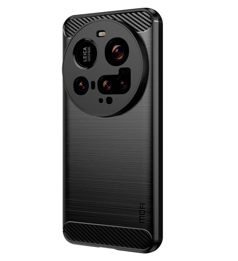 Противоударен Калъф за Xiaomi 15 Ultra, Premium Carbon Case, Черен