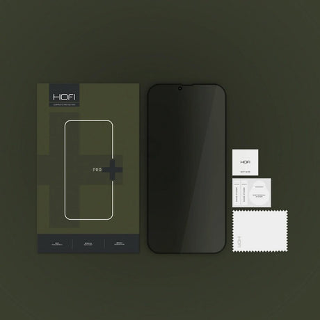 Затъмняващ Протектор за iPhone 17e/ 16e, Hofi Privacy Anti-Spy Glass, Черен (6)