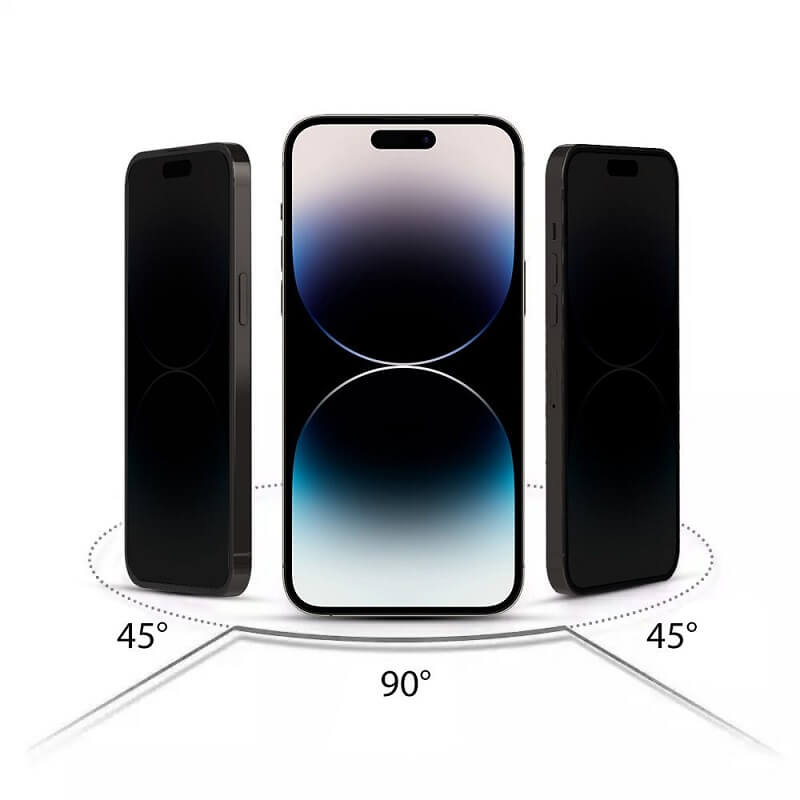 Затъмняващ Протектор за iPhone 17e/ 16e, Hofi Privacy Anti-Spy Glass, Черен (2)