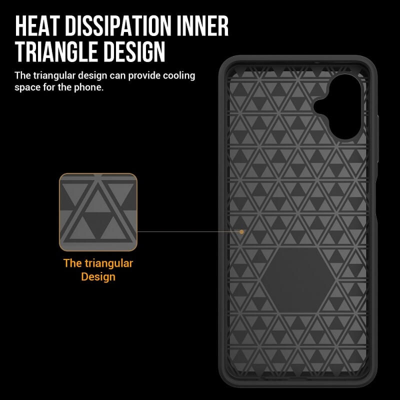 Противоударен Калъф за Samsung A06, Four Corner Case, Черен (7)