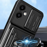 Калъф с Предпазител за Камера и Стойка за Samsung A06, Kickstand Pro Case, Черен (4)