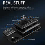 Калъф с Предпазител за Камера и Стойка за Samsung A06, Kickstand Pro Case, Черен (7)