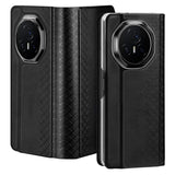 Кожен Калъф за Honor Magic V3, Dux Ducis Bril Case, Черен (3)