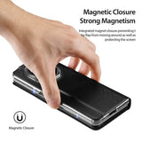 Кожен Калъф за Honor Magic V3, Dux Ducis Bril Case, Черен (8)
