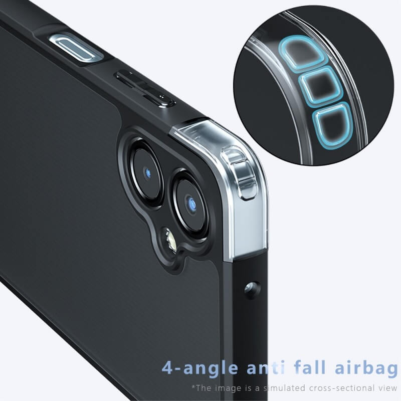 Матов Калъф за Samsung A06, Shockproof Case, Черен (2)