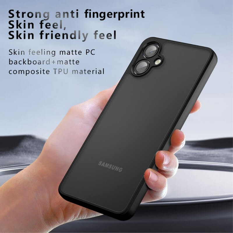 Матов Калъф за Samsung A06, Shockproof Case, Черен (7)