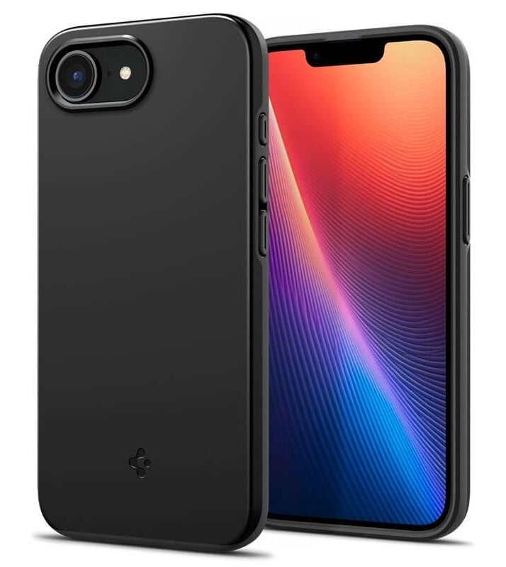 Magsafe Калъф за iPhone 17e/ 16e, Spigen Thin Fit Case, Черен (2)