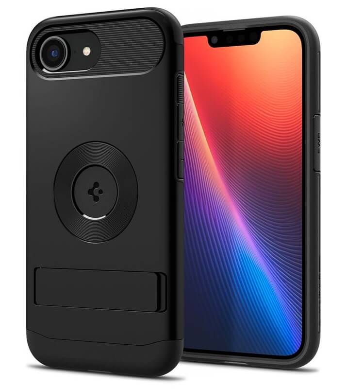 Magsafe Калъф за iPhone 17e/ 16e, Spigen Slim Armor Mag Case, Черен (3)