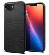 Противоударен Калъф за iPhone 17e/ 16e, Spigen Liquid Air Case, Черен (2)