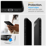 Противоударен Калъф за iPhone 17e/ 16e, Spigen Liquid Air Case, Черен (8)