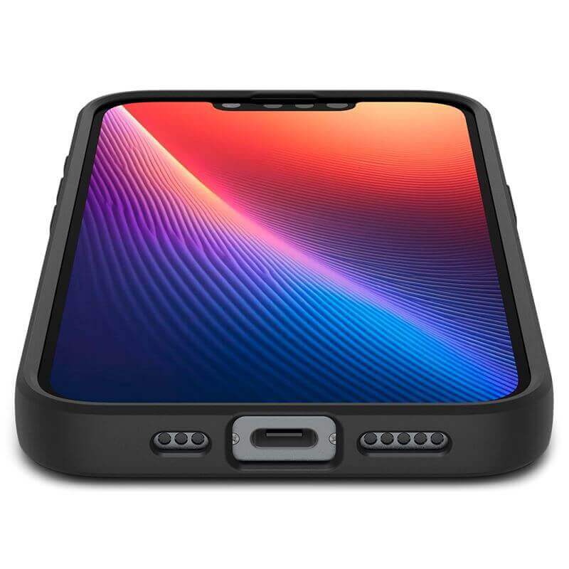 Противоударен Калъф за iPhone 17e/ 16e, Spigen Liquid Air Case, Черен (4)