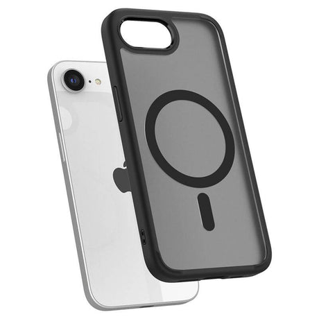 Magsafe Противоударен Калъф за iPhone 17e/ 16e Spigen Ultra Hybrid Frost Case, Черен (3)