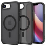 Magsafe Противоударен Калъф за iPhone 17e/ 16e Spigen Ultra Hybrid Frost Case, Черен (2)