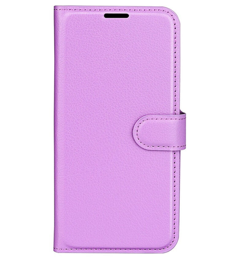 Кожен Калъф с Джобове за Samsung A06, Wallet Book Case, Лилав